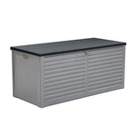 Outdoor Storage Box 490L Container Lockable Garden Bench Tools Toy Shed Black - Flea Market