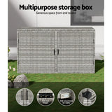 Gardeon Outdoor Storage Cabinet Box Deck Wicker Shelf Chest Garden Shed Tools - Flea Market