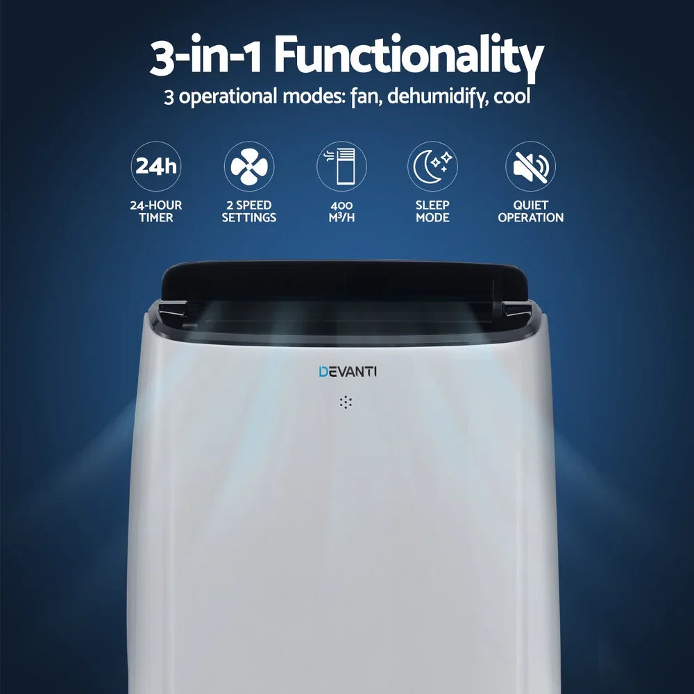 Devanti 7000BTU WiFi Portable Air Conditioner - Smart Cooling