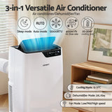 Devanti 12000BTU Portable Air Conditioner with Dehumidifier & Fan - White