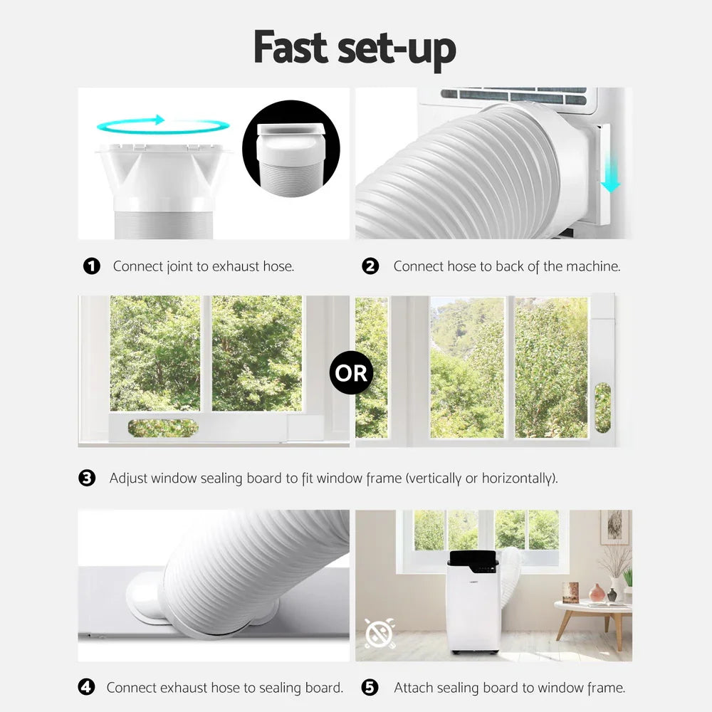 Devanti 12000BTU Portable Air Conditioner with Dehumidifier & Fan - White