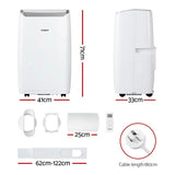 Devanti 14000BTU Portable Air Conditioner with Dehumidifier & Fan - White