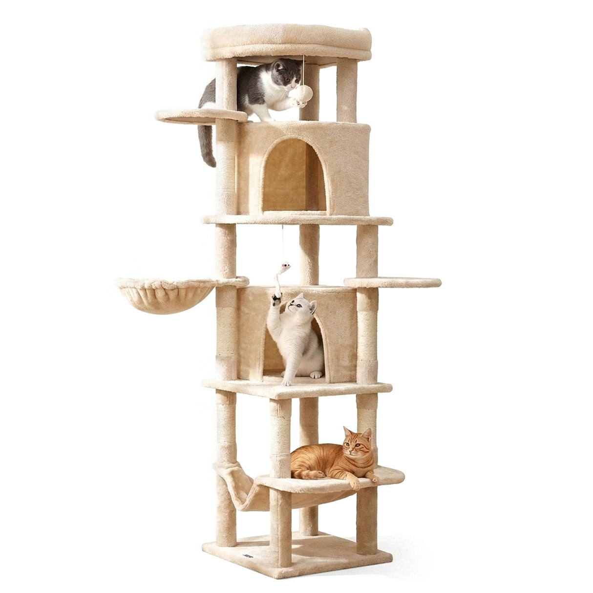 i.Pet Cat Tree Tower 167cm - Large Scratching Post Beige
