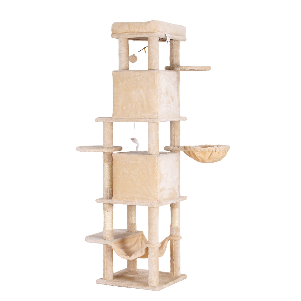 i.Pet Cat Tree Tower 167cm - Large Scratching Post Beige