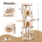 i.Pet Cat Tree Tower 167cm - Large Scratching Post Beige