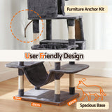 i.Pet Cat Tree Tower 206cm - Large Scratching Post Grey