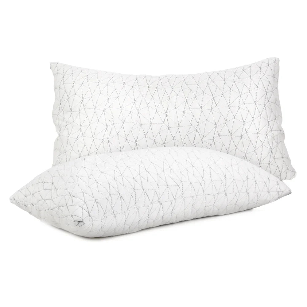 Giselle Bedding Memory Foam Pillow King Size Twin Pack - Flea Market