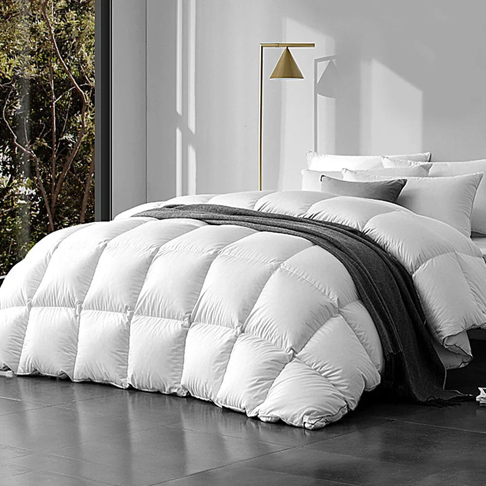Giselle Bedding 800GSM Goose Down Feather Quilt King - Luxury Duvet for All Seasons