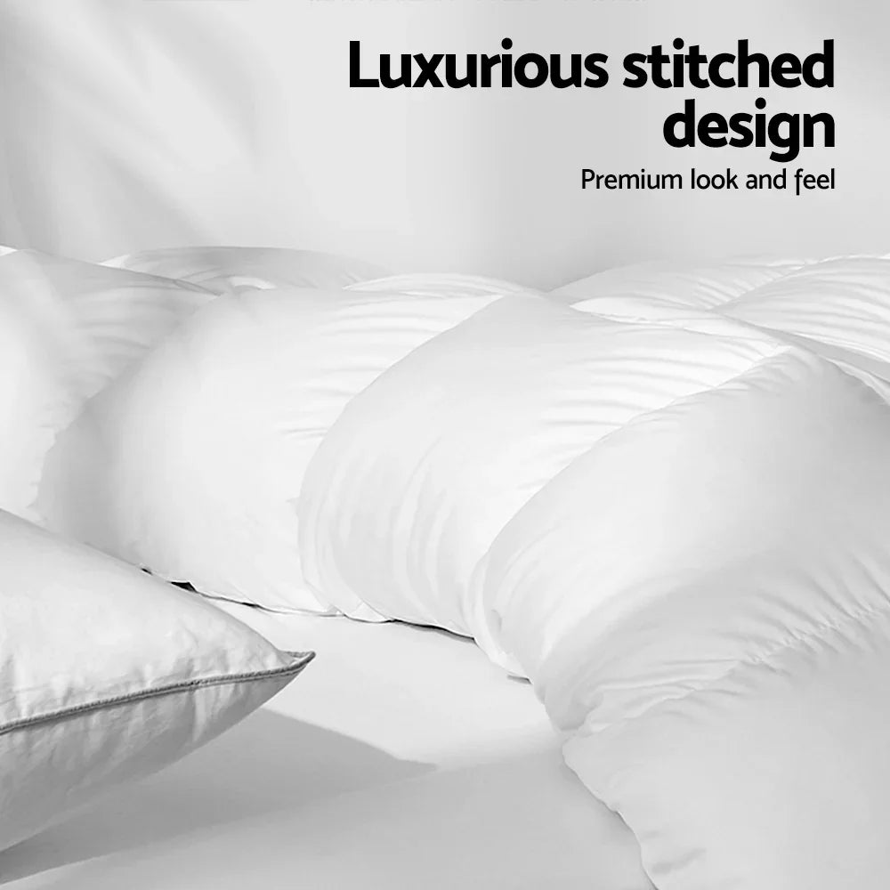 Giselle Bedding 800GSM Goose Down Feather Quilt Queen - Luxury Duvet for All Seasons