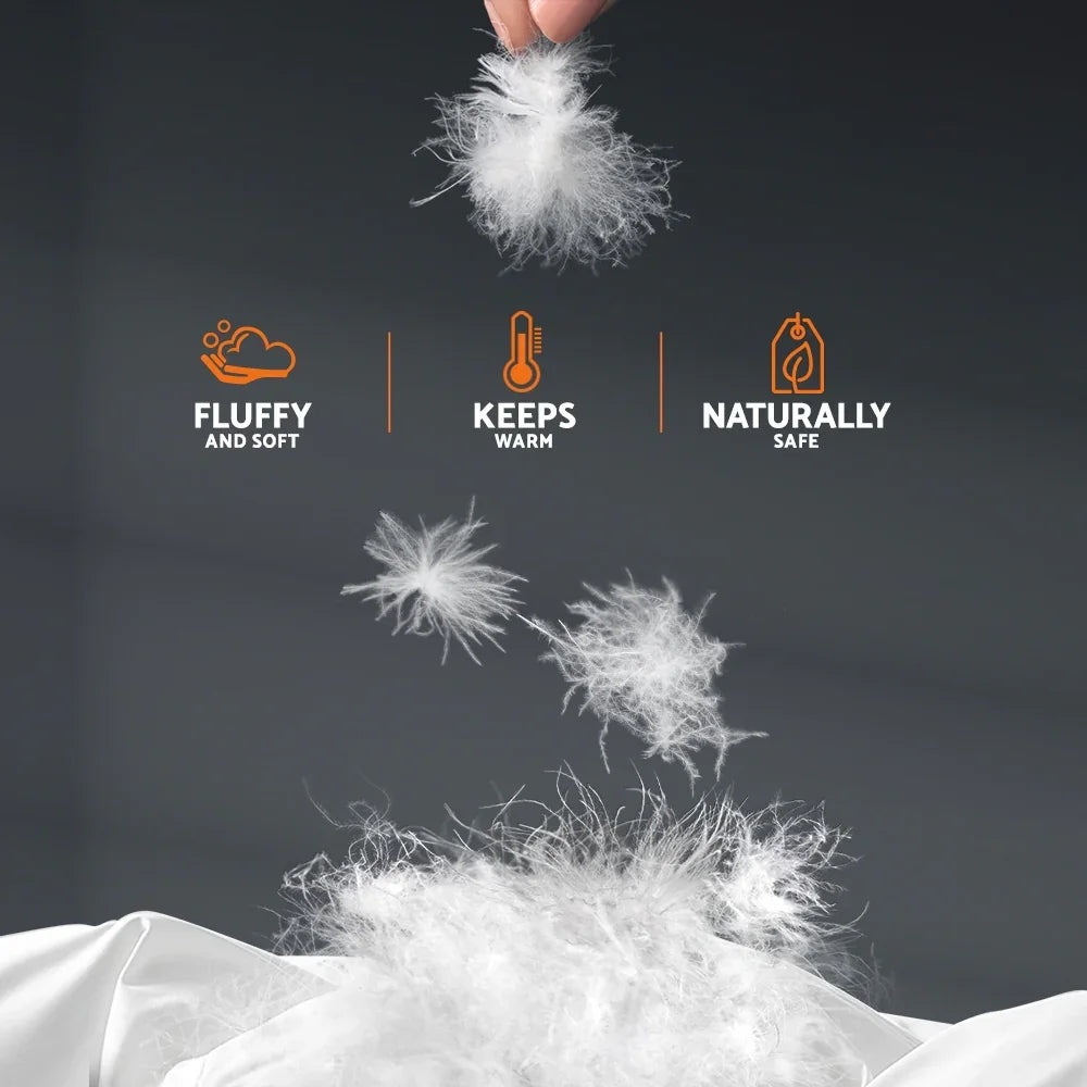 Giselle Bedding 500GSM Goose Down Feather Quilt Super King - Luxury Duvet for All Seasons