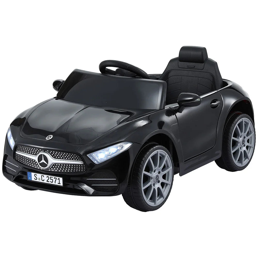 Licensed Kids Electric Ride On Car Black - Outdoor Toy with Music & Remote Control