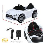 Licensed Kids Electric Ride On Car White - Outdoor Toy with Music & Remote Control