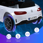 Licensed Kids Electric Ride On Car White - Outdoor Toy with Music & Remote Control