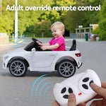 Licensed Kids Electric Ride On Car White - Outdoor Toy with Music & Remote Control
