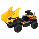 Rigo Kids Electric Ride On Dump Truck Yellow 12V - Construction Loader with Remote