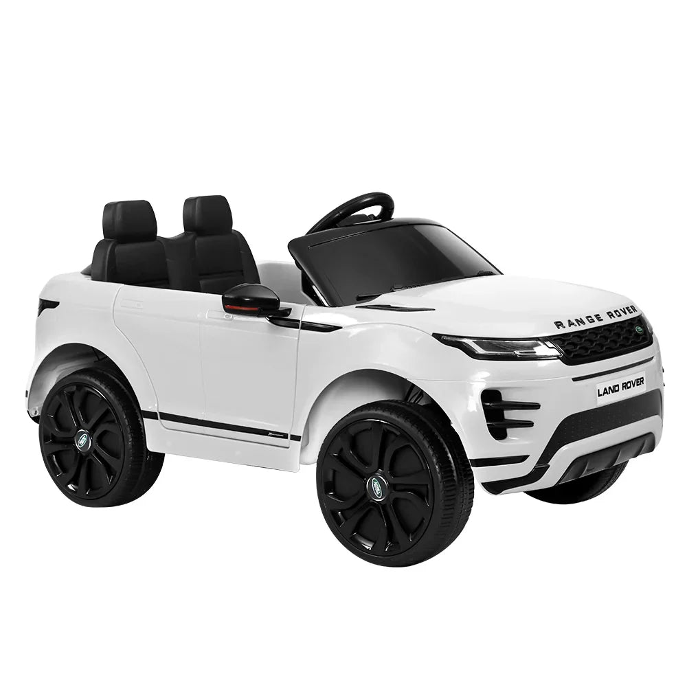 Licensed Land Rover Kids Electric Ride On Car - White 12V SUV with Remote