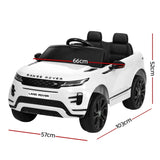 Licensed Land Rover Kids Electric Ride On Car - White 12V SUV with Remote