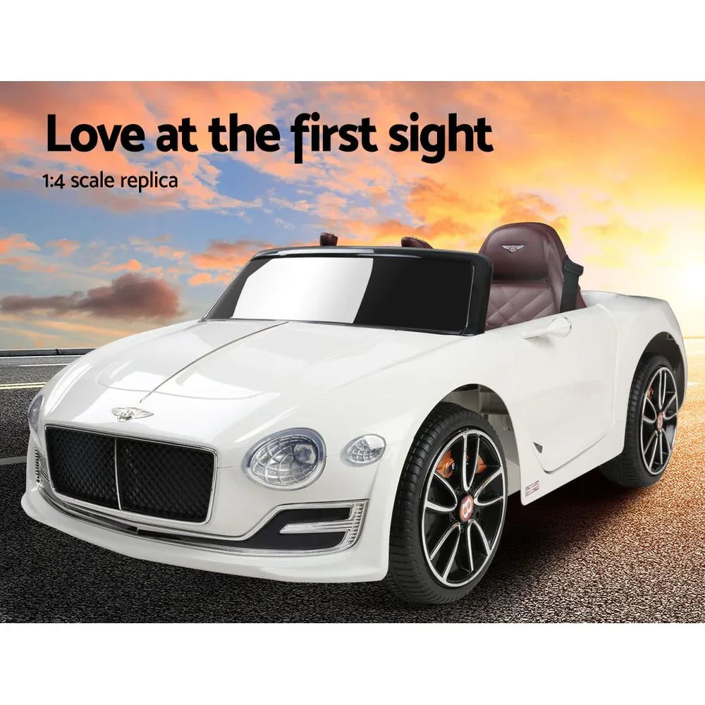 Licensed Bentley EXP12 Kids Electric Ride On Car - White 12V with Remote Control