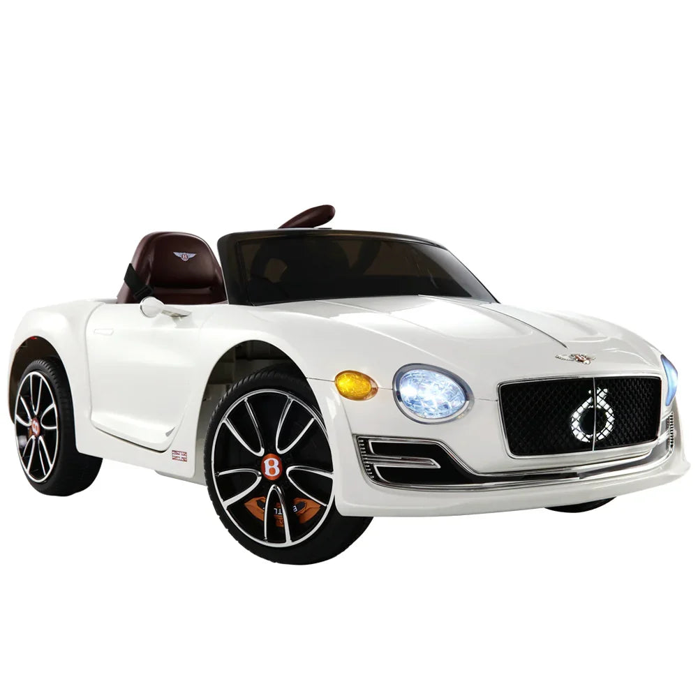 Licensed Bentley EXP12 Kids Electric Ride On Car - White 12V with Remote Control