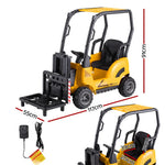 Rigo Kids Electric Ride On Forklift Yellow 12V - Construction Loader with Remote & Horn