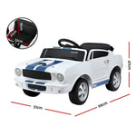 Licensed GT350 Kids Electric Ride On Car - White Sports Car with Music & Remote