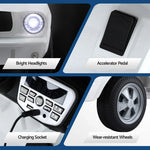 Licensed GT350 Kids Electric Ride On Car - White Sports Car with Music & Remote