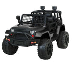 Rigo Kids Electric Ride On Jeep Black 12V - 4WD SUV with Remote Control