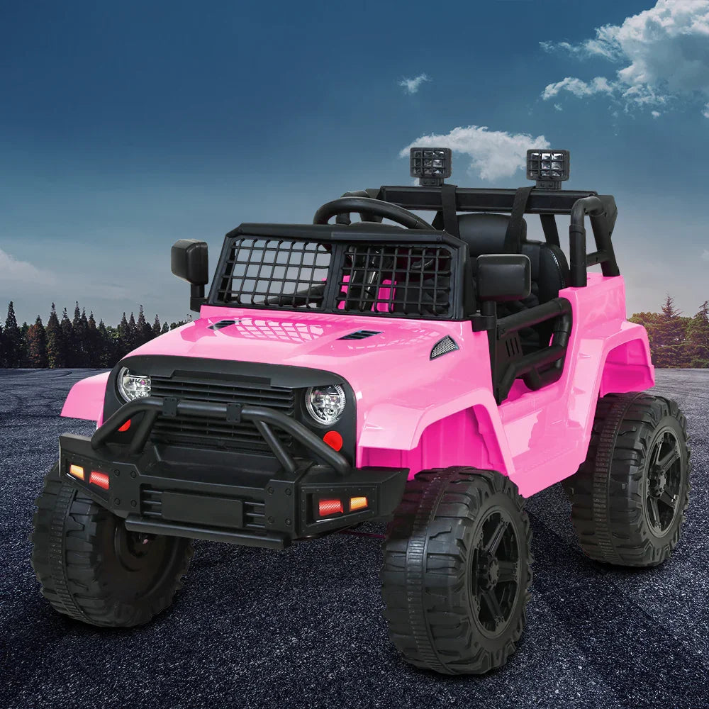 Rigo Kids Electric Ride On Jeep Pink 12V - 4WD SUV with Remote Control
