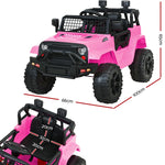 Rigo Kids Electric Ride On Jeep Pink 12V - 4WD SUV with Remote Control