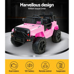 Rigo Kids Electric Ride On Jeep Pink 12V - 4WD SUV with Remote Control