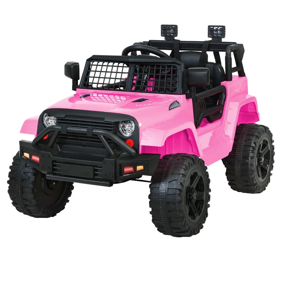 Rigo Kids Electric Ride On Jeep Pink 12V - 4WD SUV with Remote Control