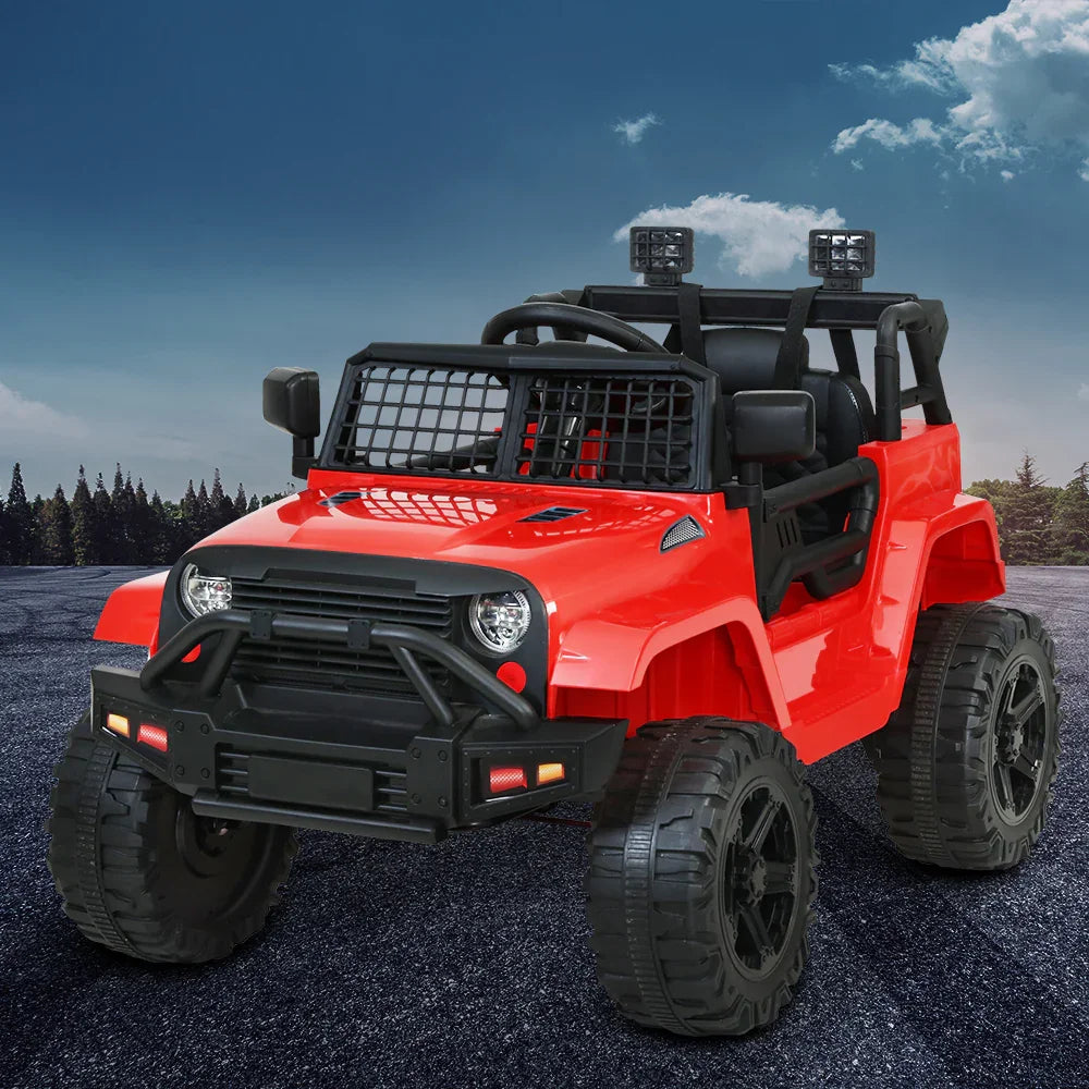 Rigo Kids Electric Ride On Jeep Red 12V - 4WD SUV with Remote Control