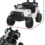 Rigo Kids Electric Ride On Jeep White 12V - 4WD SUV with Remote Control