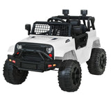 Rigo Kids Electric Ride On Jeep White 12V - 4WD SUV with Remote Control