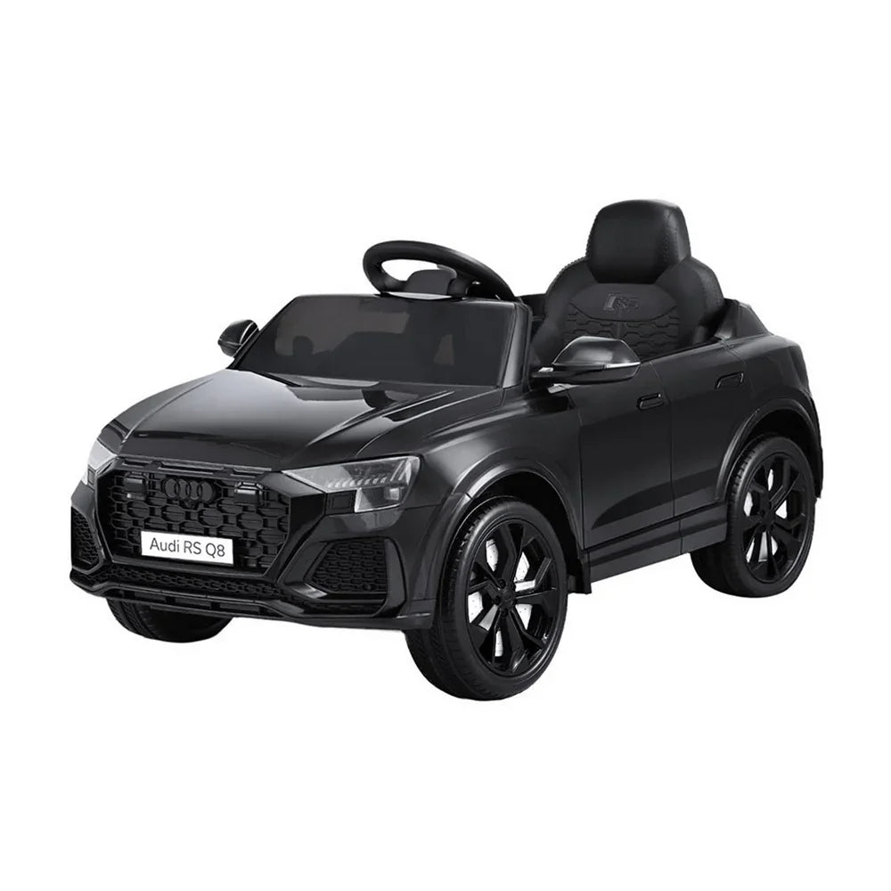 Licensed RSQ8 Kids Electric Ride On Car - Black 12V SUV with Remote Control