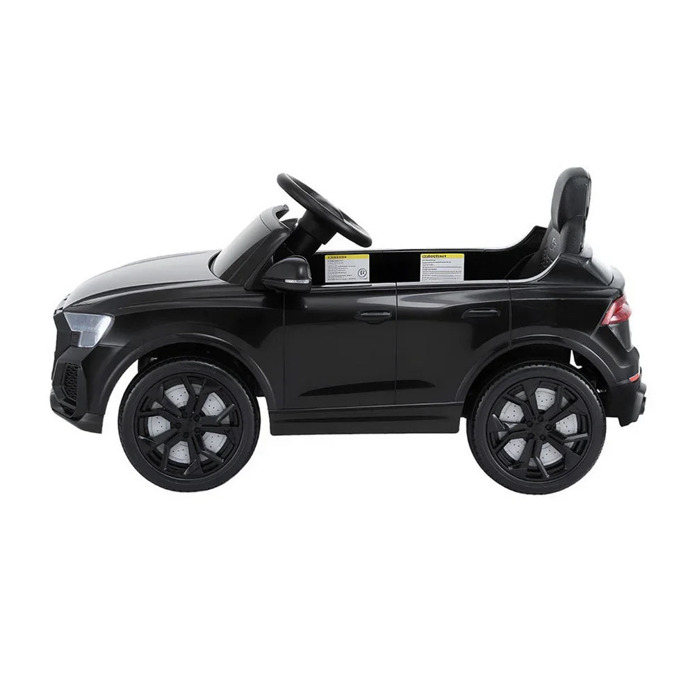 Licensed RSQ8 Kids Electric Ride On Car - Black 12V SUV with Remote Control
