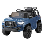 Licensed Toyota Tacoma Kids Electric Ride On Car - Blue 12V Off-Road Truck with Remote