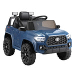 Licensed Toyota Tacoma Kids Electric Ride On Car - Blue 12V Off-Road Truck with Remote