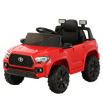 Licensed Toyota Tacoma Kids Electric Ride On Car - Red 12V Off-Road Truck with Remote