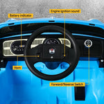 Licensed Volkswagen Beetle Kids Ride On Car - Blue 6V Electric with Remote & Horn