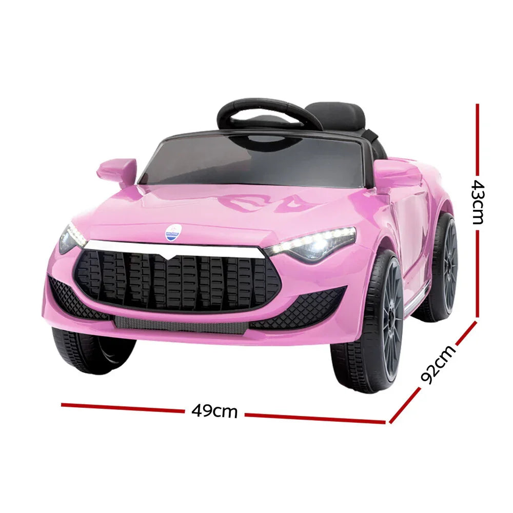 Rigo Kids Electric Ride On Car Pink 12V - Sports Car with Remote Control & Music