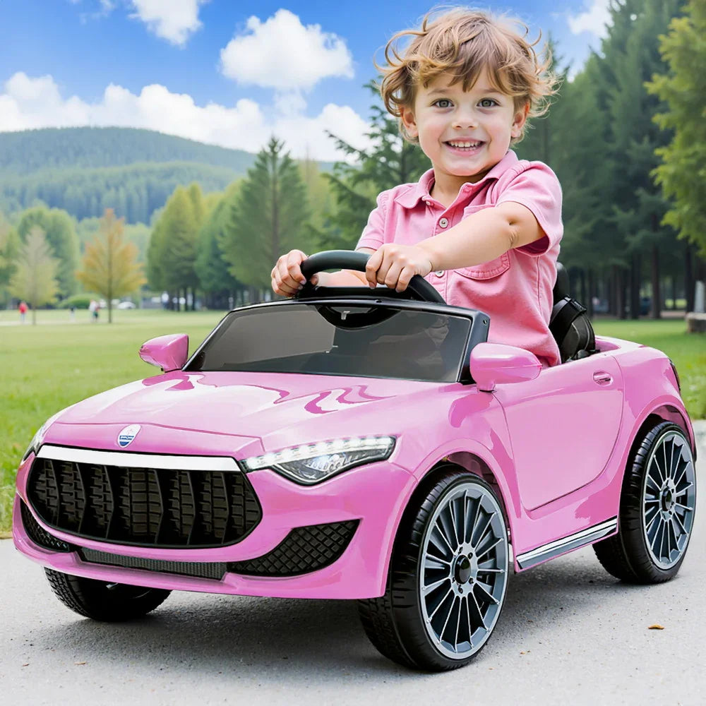 Rigo Kids Electric Ride On Car Pink 12V - Sports Car with Remote Control & Music