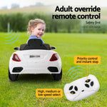 Rigo Kids Electric Ride On Car White 12V - Sports Car with Remote Control & Music