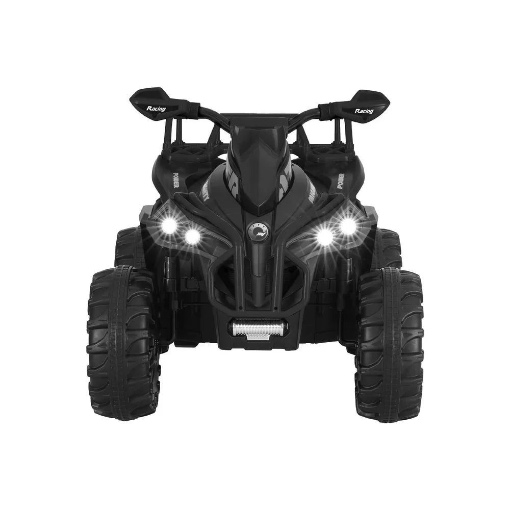 Rigo Kids Electric Ride On ATV Quad Black 12V - Motorbike with Storage Rack
