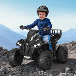 Rigo Kids Electric Ride On ATV Quad Black 12V - Motorbike with Storage Rack