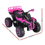 Rigo Kids Electric Ride On ATV Quad Pink 12V - Motorbike with Storage Rack