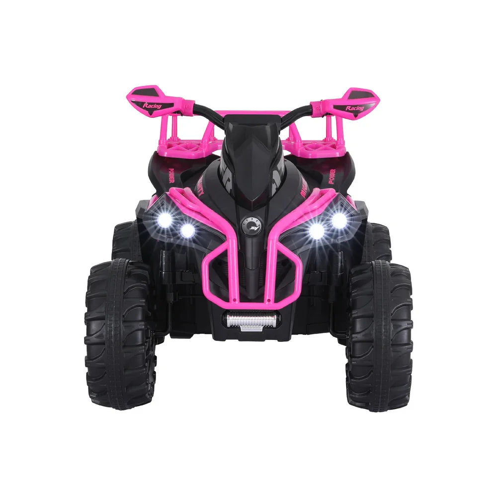 Rigo Kids Electric Ride On ATV Quad Pink 12V - Motorbike with Storage Rack