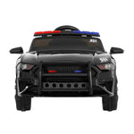 Rigo Kids Electric Ride On Police Car Black 12V - Patrol Vehicle with Remote Control