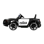 Rigo Kids Electric Ride On Police Car Black 12V - Patrol Vehicle with Remote Control