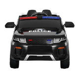 Rigo Kids Electric Ride On Police Car Black - Patrol SUV with Remote, Horn & Music
